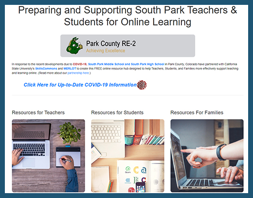 South Park County RE-2 Teaching and Learning Online Website